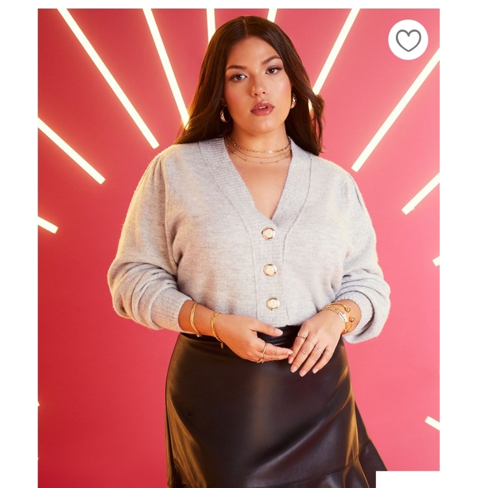 Eloquii sparkle cardigan sweater